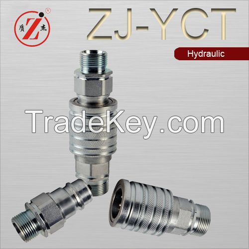 ZJ-YCT iso5675 steel push and pull type hydraulic quick disconnects