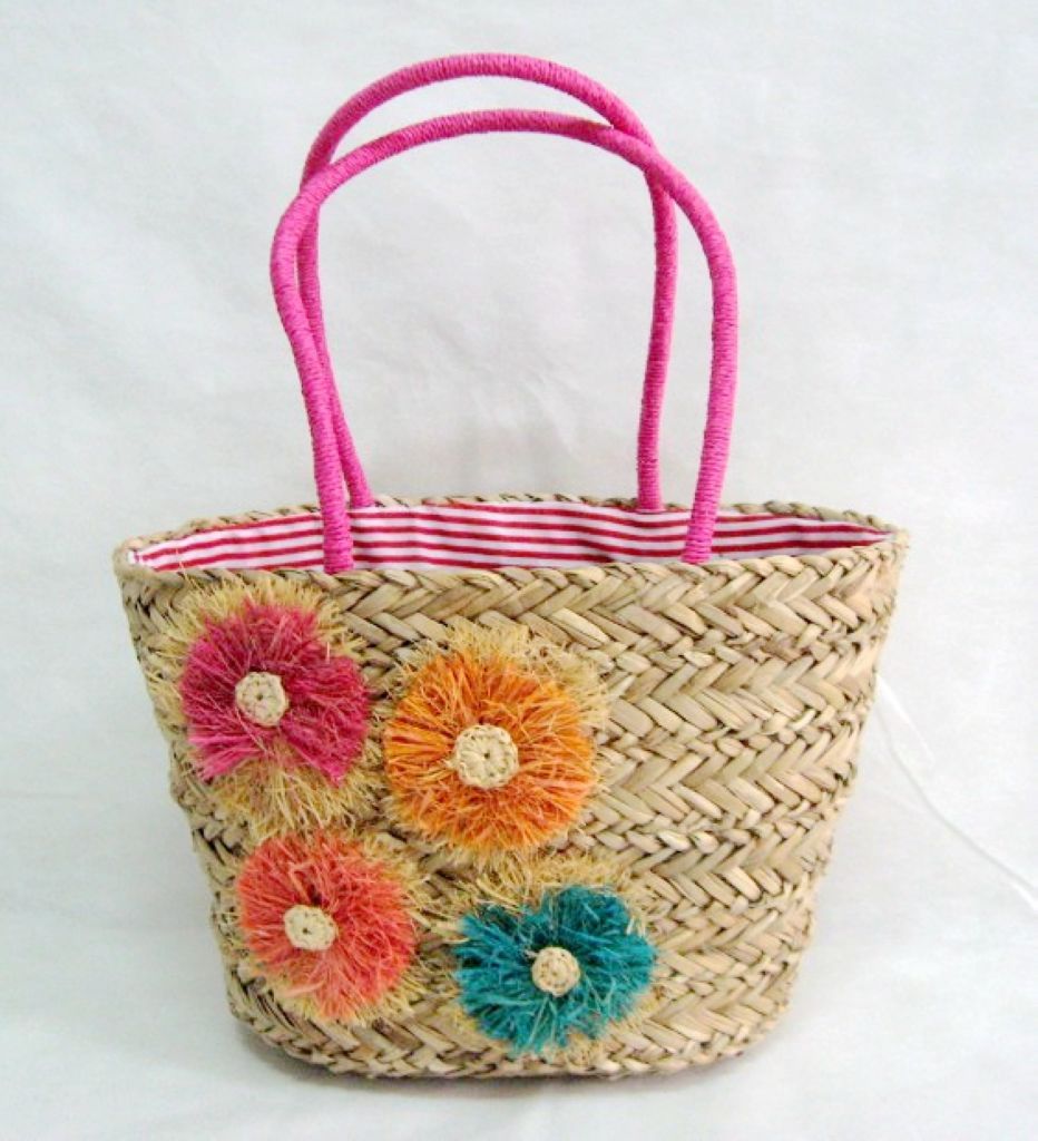 Wholesale Handmade Natural Sea Grass Straw Bags for Kids