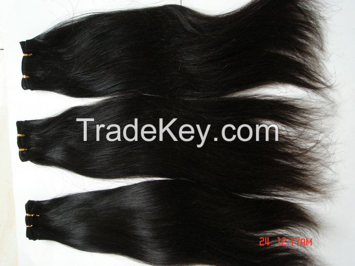 high grade Brazilian straight virgin human hair machine made hair weaving hair extensions