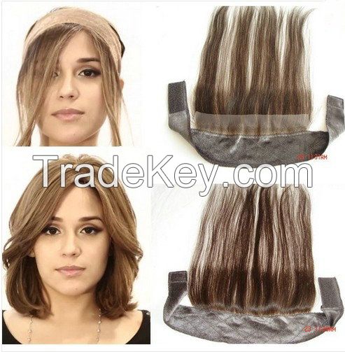 Charming Fashionalable Jewish kosher Wig Style Headband High Quality European Human Hair Lace Wig Grips