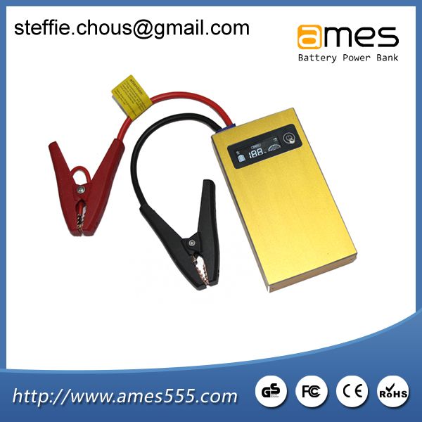 Gold LCD Display Multi-function Car Jump Starter Power Bank