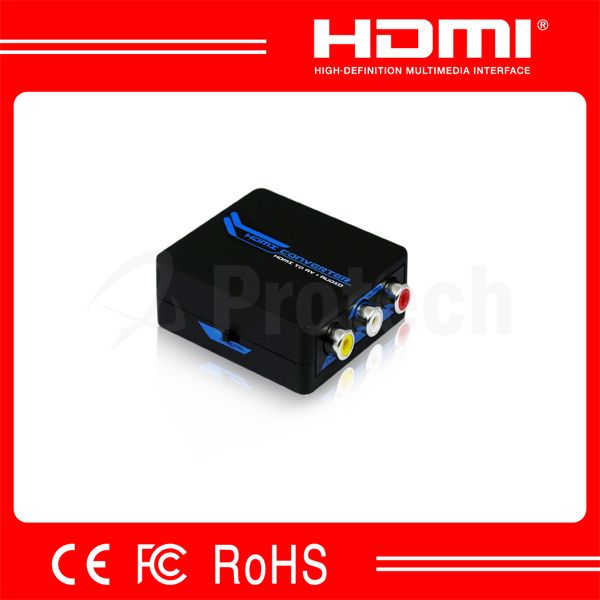 Easy Operate HDMI to AV Converter With 5.1CH Audio Mini HDMI Converter With NTSC PAL