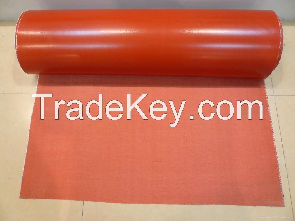 Fiberglass fabric coated with silicone, silicone rubber coated fabric