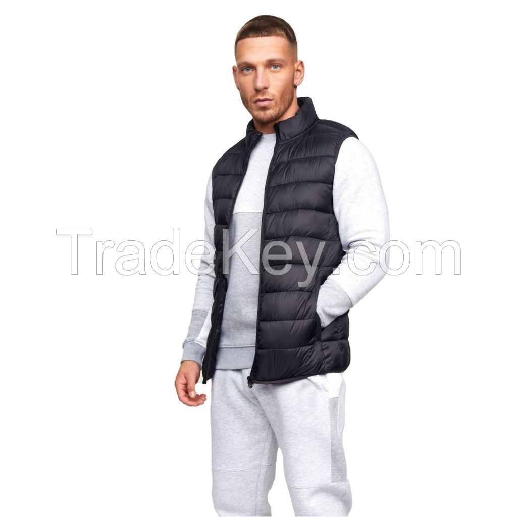 Winter Lightweight Outdoor Jackets Puffer Vest Warm with Zipper Sleeveless Casual Outdoor Garments Coat Men's Vest