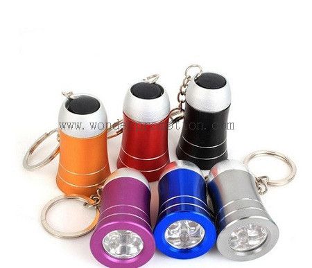 3 LED Horn aluminum flashlight gift torch led keychain