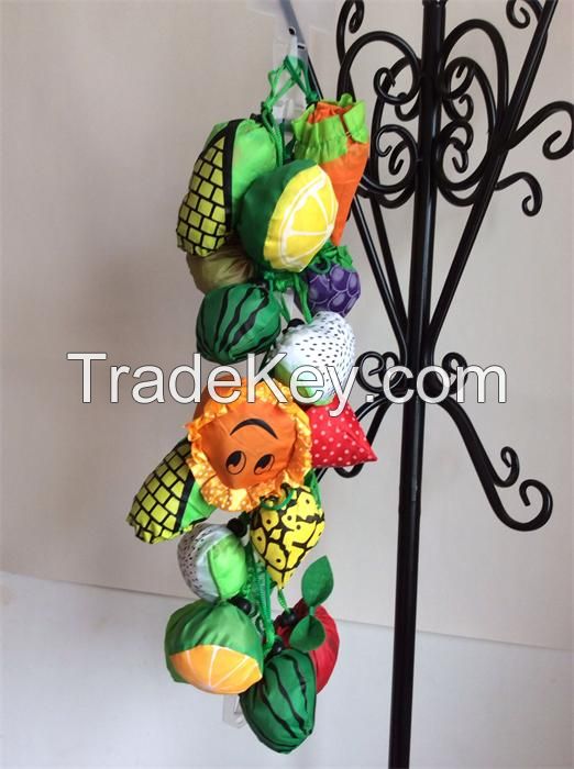 190T Polyester best sell  colorful fruit reusable customer foldable bag