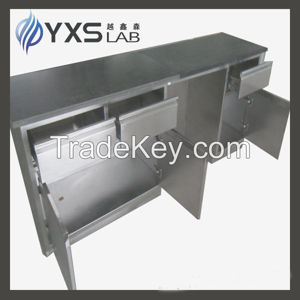 Medical laboratory workbench with stainless sink