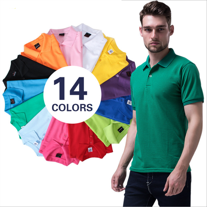 High Quality 230g Thicken Customized Various Color Short Sleeve Cotton Blank Man Polo T Shirt