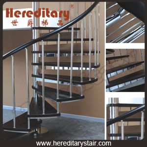 Modern indoor Solid Wooden Spiral Staircase (SJ-804)