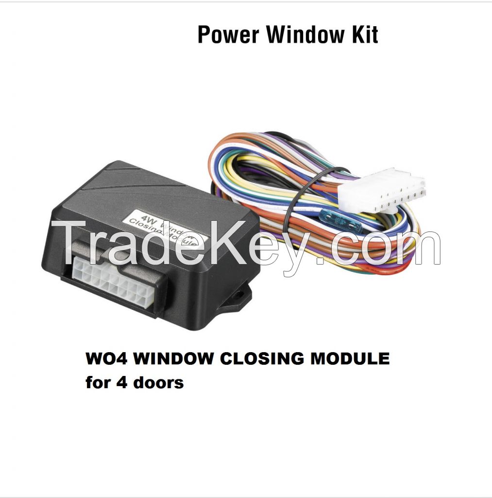 Window closing module for 4 doors