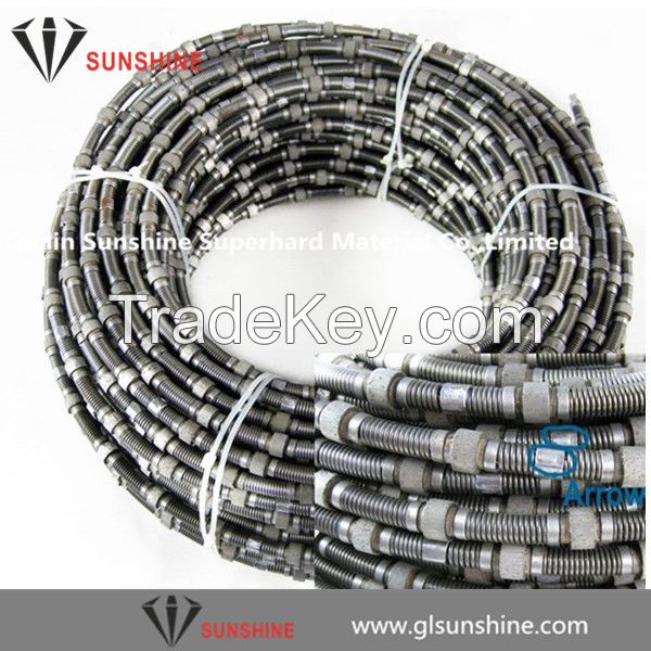 11.0mm diamond wire saw for marble quarry cutting
