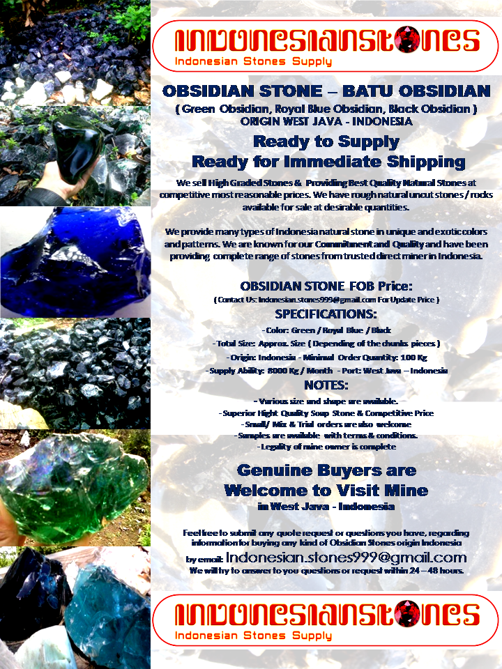 Raw green obsidian for sale