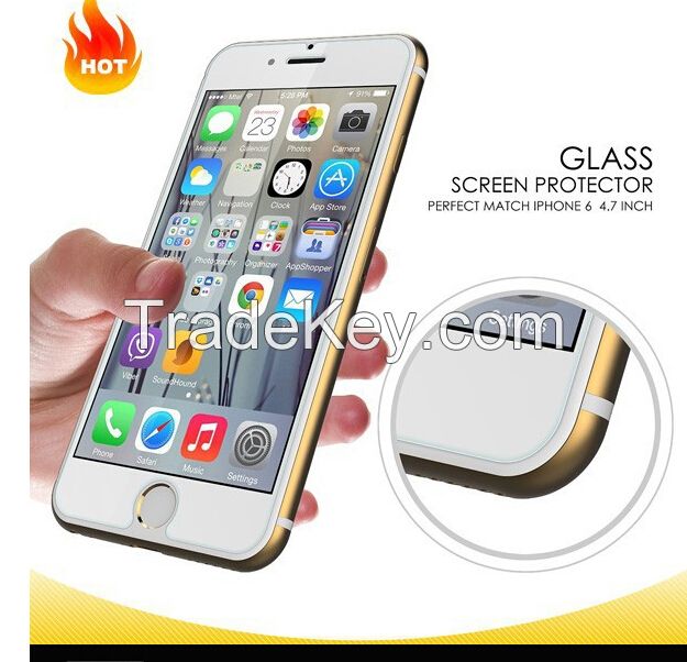 Factory supply !!! 9H 0.2mm Ultra Thin 2.5D Round Edge For Iphone 6 Protector Tempered Glass