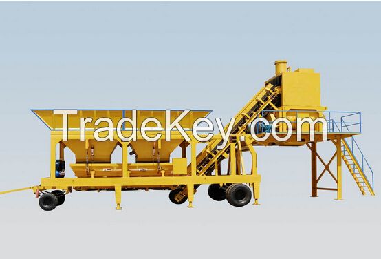 YHZS25/40/50/60 series mobile concrete batching plant