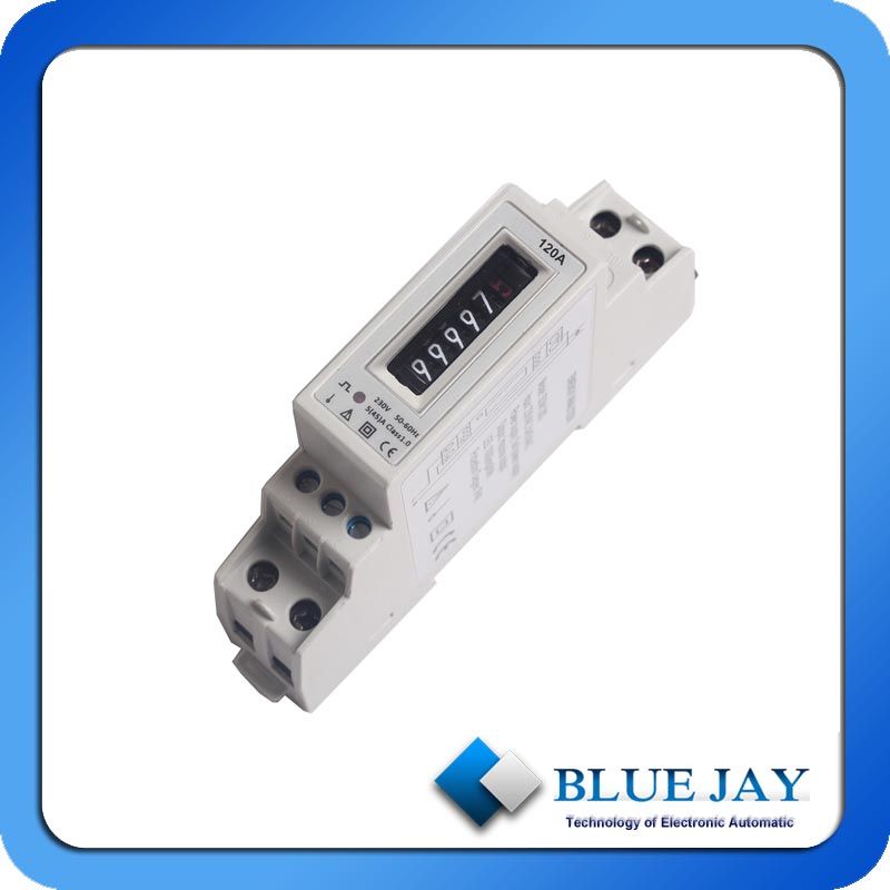 BJ-19D-120A One Channel 110V 220V 230V 240V Digital Display Enegry Meter Single Phase For DIN Rail mounting