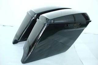 Saddlebags of 2014 Shinning Black Harley