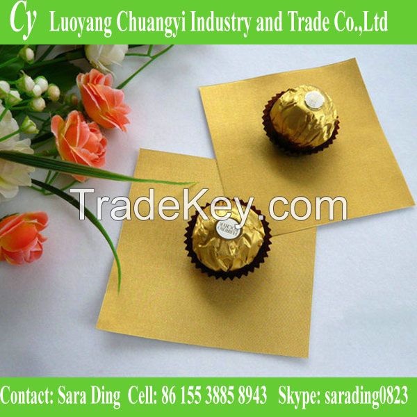 55gr Gold Metallized Paper For Chocolate Wrapping