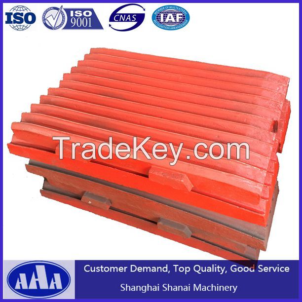 Shanbao jaw plate high manganese jaw plate jaw crusher plate