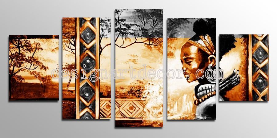 Framed Modern Abstract Oil Paintings On Canvas African Wall Art 100% Hand Painted Artworks