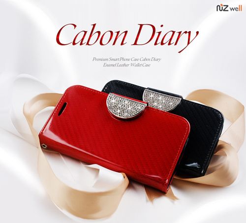 Enamel Carbon Phone Case Cubic Holder Vivid Colors Women's Wallet Phone Case Card Slots Korea
