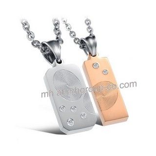 316L Stainless Steel Pendant Necklace, Couple Necklace wedding jewelry gifts