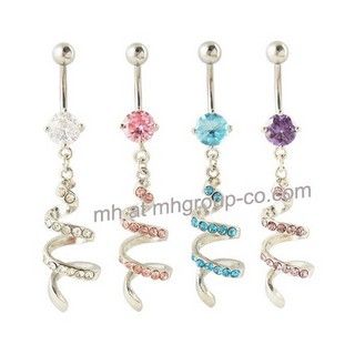 Dangle Button Barbell Belly Navel Ring Bar Body Piercing