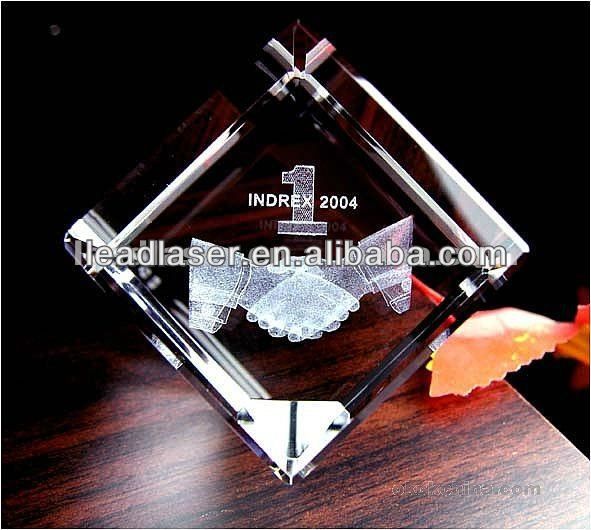 Cube crystal 3d engraved machine for individual portrait
