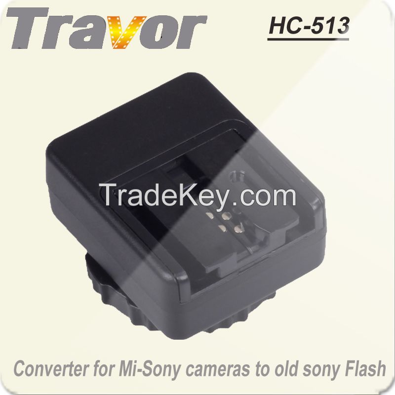 Travor HC-513 professional hot shoe adapter for Mi-Sony dslr camera  to old Sony flash