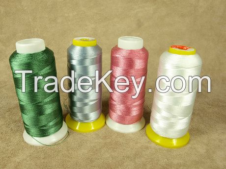 150D High strength polyester thread , mercerized thread