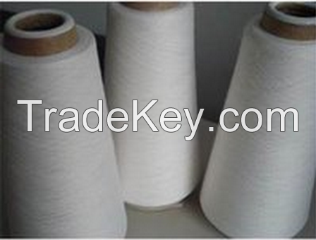 raw white open end reccyeld cotton polyester mop yarn
