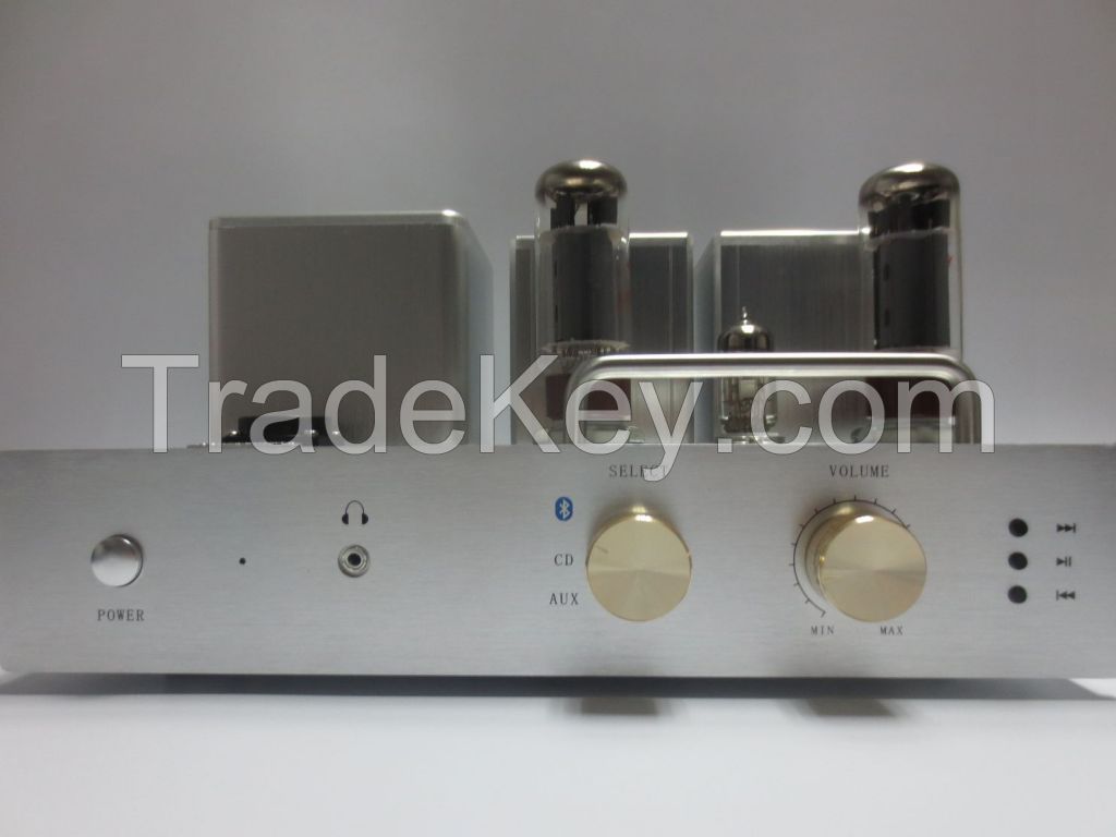 Aluminum Case High Performance Vacuum Tube Stereo Audio Amplifier with Build in Bluetooth Function