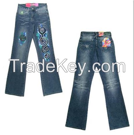 SALE Womens Printed Denim Pant