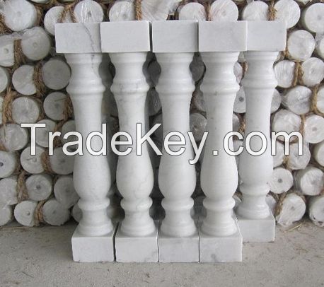 White Marble Baluster and Raillings, Natural Stone handrail and railling
