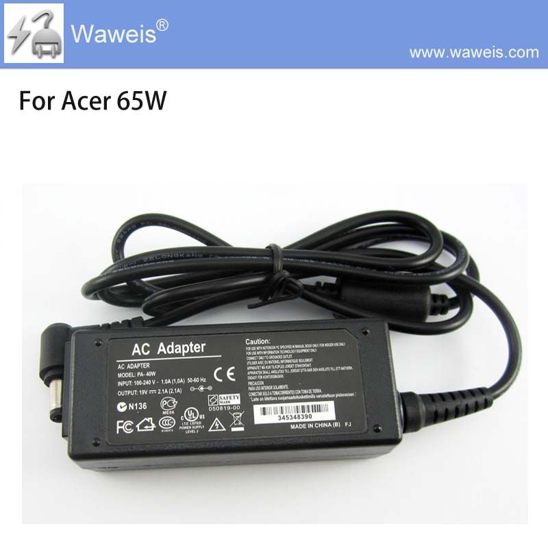 Waweis Replacement Laptop AC Adapter 19V 3.42A 5.5 1.7mm For Acer Aspire 1300, 1350, 1360 3000 series