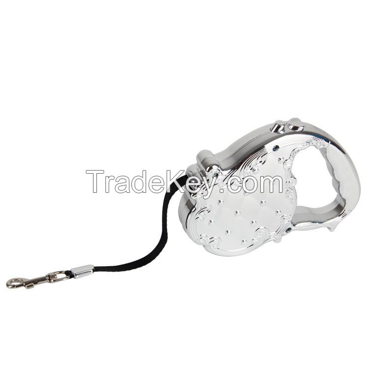 High-end Gold Automatic Retractable Pet Dog Leash with Exquisite Craftmanship