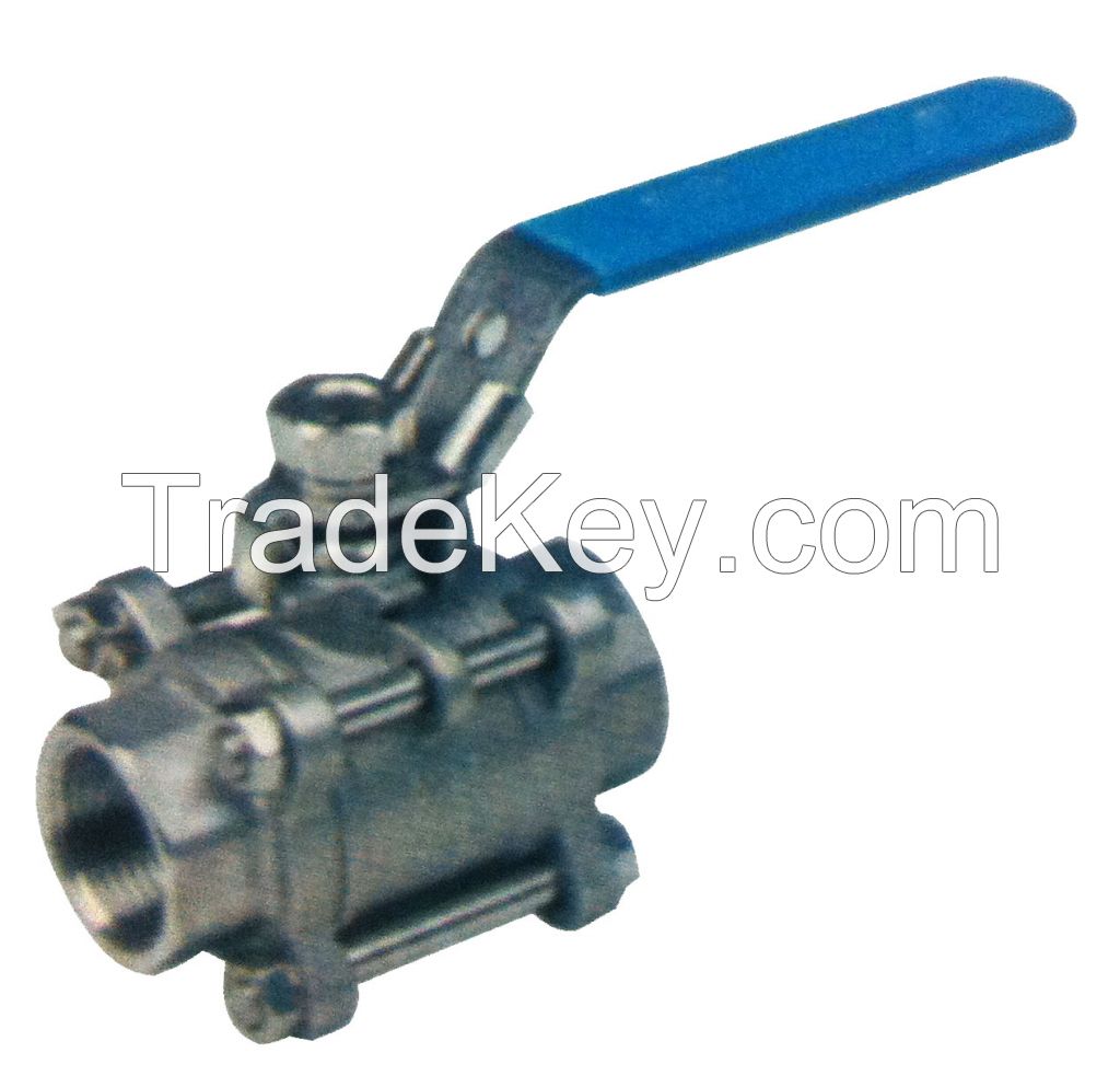 3-PC screw end ball valves