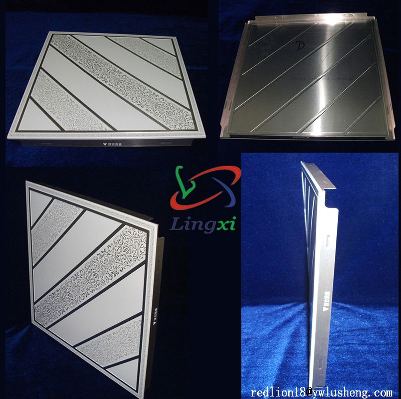 factory direct sale  Ice Printed intergrated aluminum suspended ceiling