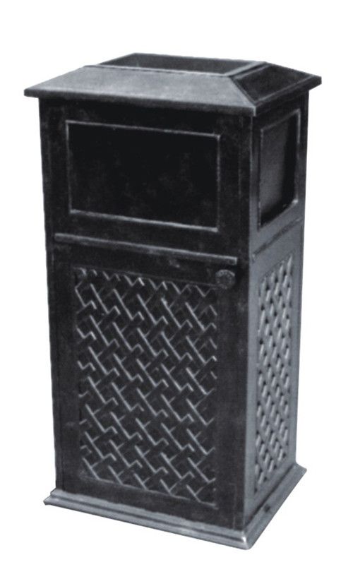 outdoor trash can cast alluminum