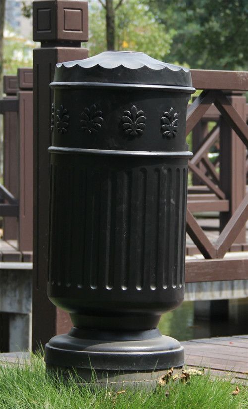 outdoor trash can cast alluminum