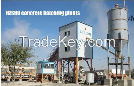 HZS60 concrete batching plant