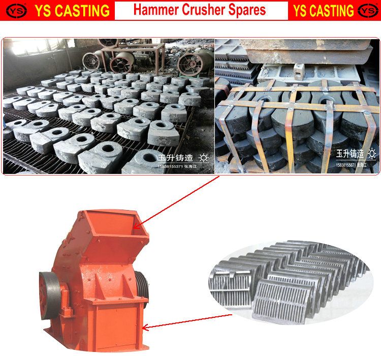 High chromium hammer crusher wear hammers Yusheng foundry Co.Ltd high quality!!
