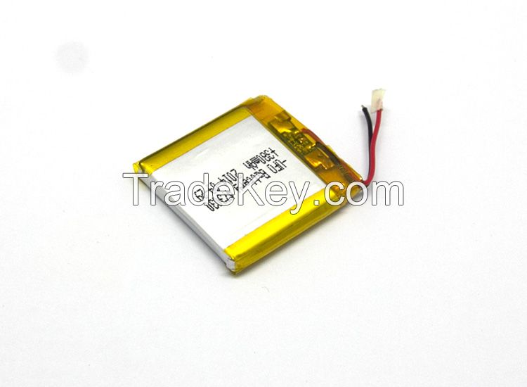 3.7V 380mAh Lithium ion Polymer Rechargeable Battery