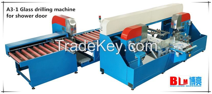 A3 automatic glass drilling machine for shower door glass