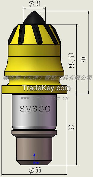 Newly-designed carbide tip conical coal mining bits for road header