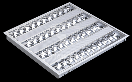 T5 grid lighting, fixture lighting, louver lighting.