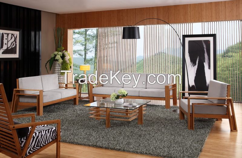 Fashion living room bamboo cashmere fabric sofa sets