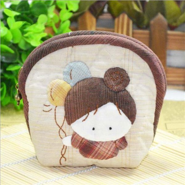 Balloon girl  purse bag  girl coin bag  kit DIY material sewing kits