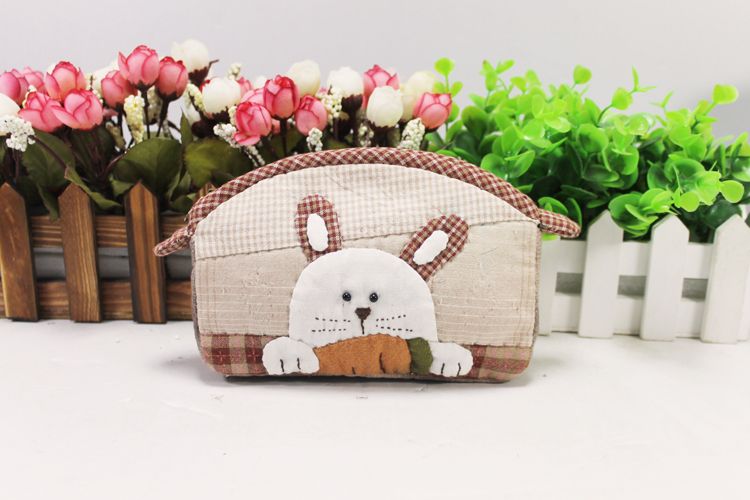 Rabbit and carrot  girl coin bag  purse  kit DIY material sewing kits