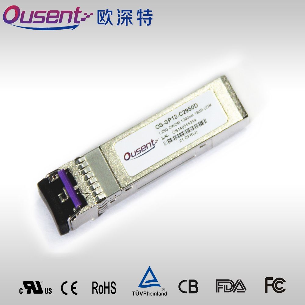 1000base CWDM SFP, SMF, 19dB, 1290nm, DDM fiber optic