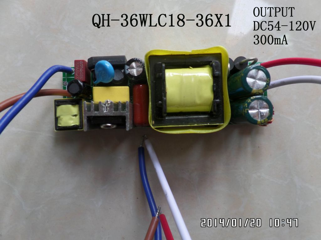 LED driver 36W 30W 27W 25W 24W 22W 20W 300mA 18-36S-1PX1 CE Qihan built in constant current power supply lighting transformer